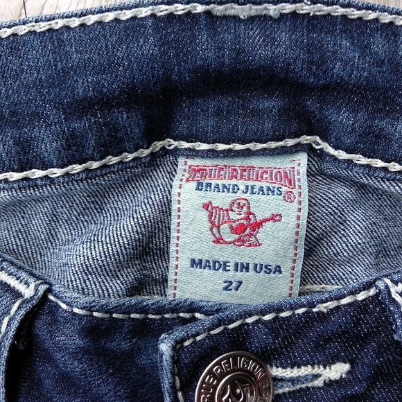 True Religion | Size 27 World Tour Dark Wash Low Rise Straight Jeans - Picture 10 of 11
